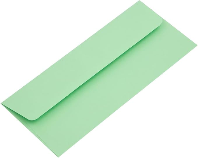 LUXPaper #10 Business Envelopes | 4 1/8" x 9 1/2" | Pastel Green | 60lb. Text | 50 Qty