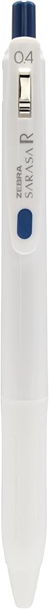 Zebra Pen Sarasa R Retractable Gel Pen, Extra Fine Point 0.4mm, School & Journaling Supplies, Rubber Grip, Binder Clip, Blue Water-Resistant Ink, 12-Pack (47720)