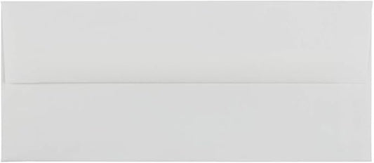 JAM PAPER #10 Business Strathmore Envelopes - 4 1/8 x 9 1/2 - Bright White Laid - 50/Pack