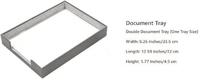 Leather Document Tray - Desk Organizer-Office Accessories - Desk Accessories-Office Supplies - Office Organizer - Office Gifts (Turquoise)