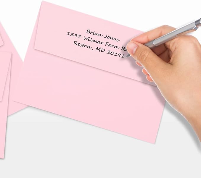 LUXPaper A7 Invitation Envelopes | Peel & Press | 5 1/4" x 7 1/4" | Candy Pink | 80lb. Text | 50 Qty