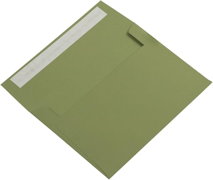 LUXPaper A7 Invitation Envelopes | Peel & Press | 5 1/4" x 7 1/4" | Avocado Green | 70lb. Text | 1000 Qty