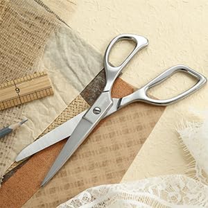 LIVINGO Small Fabric Sewing Scissors - 6" Professional Tailor Stainless Steel Ultra Sharp Metal Forged Shears, Crafting Scissors for Cloth Felt Canvas, Multipurpose for Dressmakers