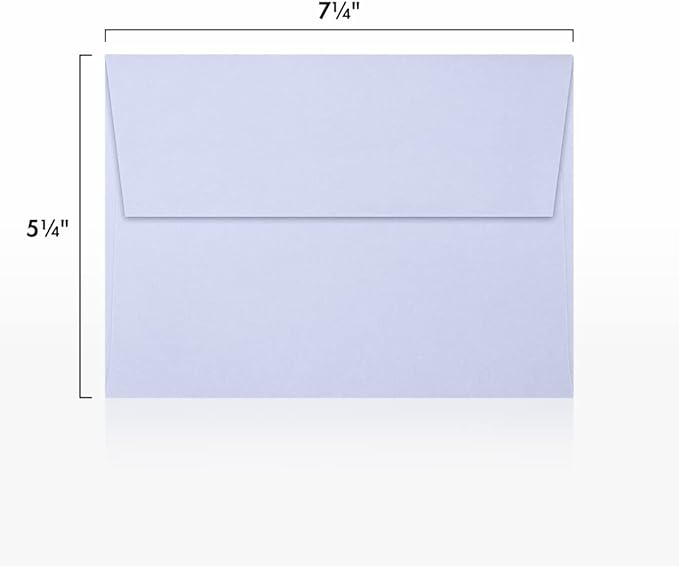 LUXPaper A7 Invitation Envelopes | Peel & Press | 5 1/4" x 7 1/4" | Lilac Purple | 80lb. Text | 250 Qty