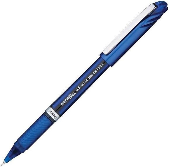 Pentel BLN25C EnerGel NV Liquid Gel Pen, .5mm, Blue Barrel, Blue Ink, Dozen