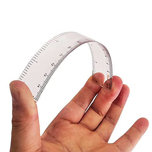 Ruler 6 Inch,Rulers for School,Rulers Bulk for Classroom,6 Pack for Kid(Transparent)
