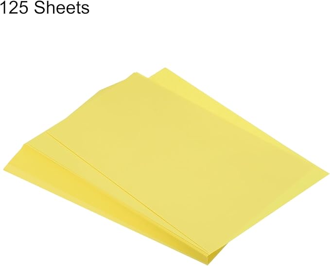 MECCANIXITY 125 Sheets A4 Colored Print Copy Paper 8.5" x 11" Origami Paper Printer Paper 80gsm for Printing, Document Copying, Art Craft, Lemon Yellow