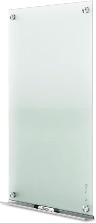 Quartet Whiteboard, Glass Dry Erase Board, Non-Magnetic, 36"W x 24"H, Infinity Frameless Mounting, Frosted Surface, Accessory Tray, and 1 Dry Erase Marker (G3624F)
