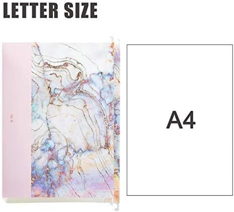 CharaVector Hanging File Folders Letter Size Assorted Durable Refined Design Decorative Hanging File Folder Set, 1/5-Cut Adjustable Tabs,30pcs for Cabinet,File Organizer,Marbling