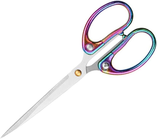 6.3" All Stainless Steel Office Scissors,Ultra Sharp Blade Shears,Sturdy Sharp Scissor for Office Home School Sewing Fabric Craft Supplies Multipurpose Scissors Colorful