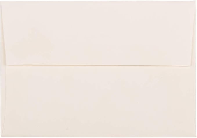 JAM PAPER 4Bar A1 Strathmore Invitation Envelopes - 3 5/8 x 5 1/8 - Natural White Laid - 50/Pack