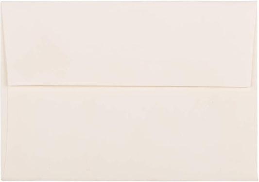 JAM PAPER 4Bar A1 Strathmore Invitation Envelopes - 3 5/8 x 5 1/8 - Natural White Laid - 50/Pack