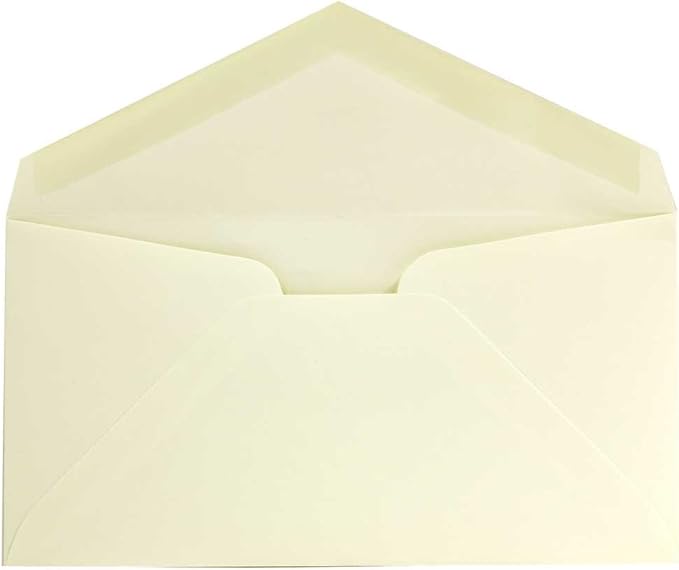 JAM PAPER Monarch Strathmore Invitation Envelopes - 3 7/8 x 7 1/2 - Ivory Wove - 50/Pack