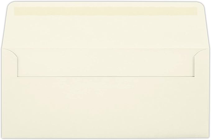 LUXPaper #10 Business Envelopes | 4 1/8" x 9 1/2" | Natural | 70lb. Text | 50 Qty