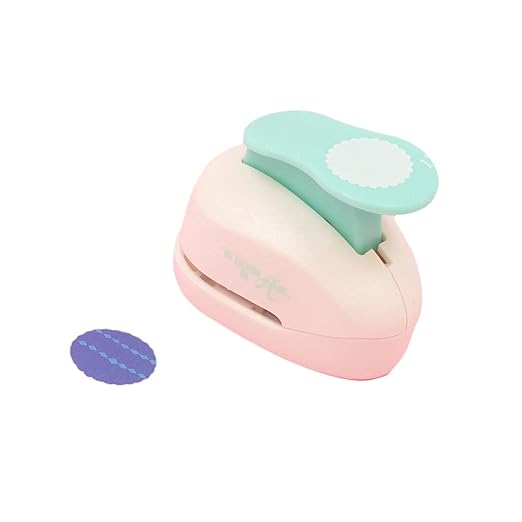 Craftelier - 1 Inch Circle Scallop Punch with Lever Press | Shape Hole Puncher for Paper Crafts | Scalloped Hole Punch for Scrapbooking, DIY Cards & Journals | Mini Hole Punch for Paper & Cardstock.