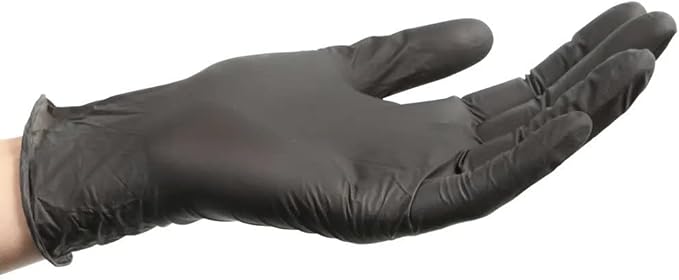 ForPro Professional Collection Disposable Nitrile Gloves, Chemical Resistant, Powder-Free, Latex-Free, Non-Sterile, Food Safe, 4 Mil, Black, Small, 1000-Count