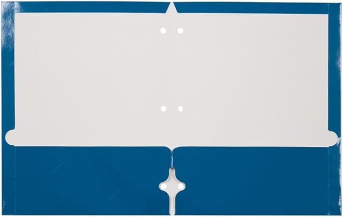 JAM PAPER Laminated Two Pocket Glossy 3 Hole Punch School Folders - Blue - 3/Pack