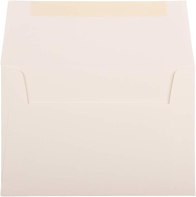 JAM PAPER A8 Strathmore Invitation Envelopes - 5 1/2 x 8 1/8 - Natural White Wove - 50/Pack