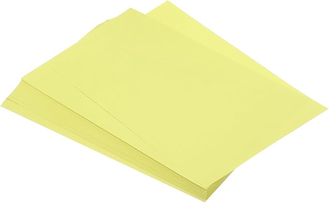 MECCANIXITY 125 Sheets A4 Colored Print Copy Paper 8.5" x 11" Origami Paper Printer Paper 80gsm for Printing, Document Copying, Art Craft, Light Yellow
