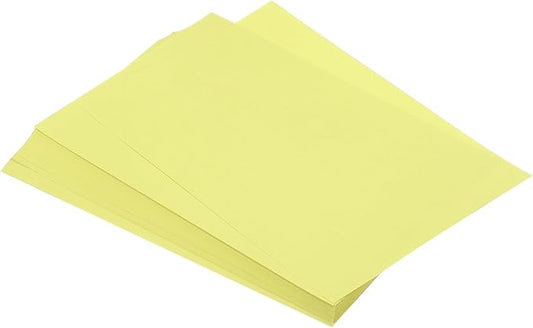 MECCANIXITY 125 Sheets A4 Colored Print Copy Paper 8.5" x 11" Origami Paper Printer Paper 80gsm for Printing, Document Copying, Art Craft, Light Yellow