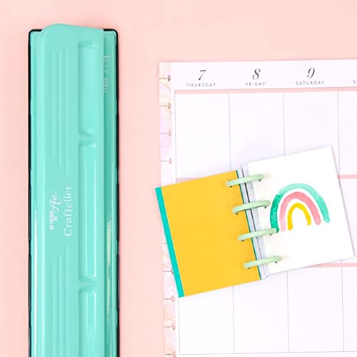 Craftelier - XL Disc Planner Hole Punch | Adjustable Hole Puncher for Discbound Notebooks & Journaling Supplies | Punches up to 3 Sheets of 90 g/m2 | Aprox. Size 12.60" x 3.54" x 1.97"