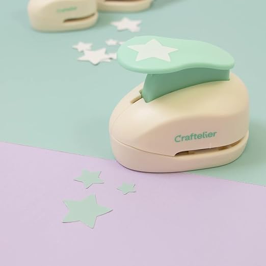 Craftelier - Star Hole Punch Set – 3/8", 5/8" & 1" Star Hole Puncher for Paper Crafts | Shape Hole Puncher for Scrapbooking, DIY Cards & Journals | Craft Punch Set for Paper
