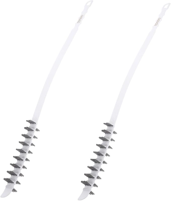 PRETYZOOM 2pcs Rolling Washer Brush Long Handled Scrub Brush for Washing Machine Dryer