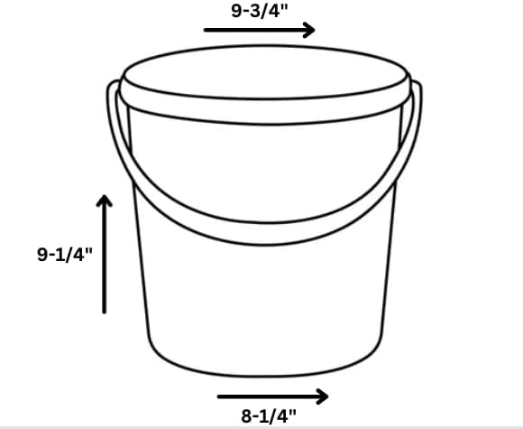 House Naturals 2 Gallon Aqua Buckets pails with Lids(Pack of 4) Food Grade - BPA Free Made in USA