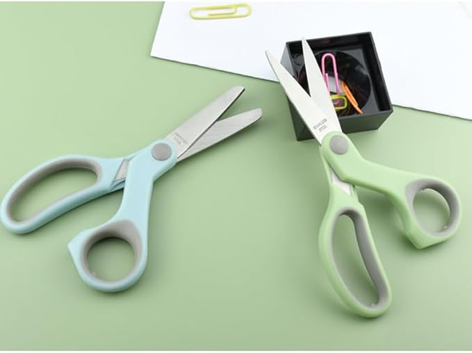 3 Pack 5 Inch Pastel Small Scissors for School Sharp Point Tips All Purpose Scissors Kids Students Teachers Crafts School Office Home, Right & Left Handed Scissors, Blue, Green, Purple