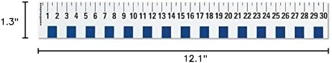 hand2mind 12 inch Flexible Safe-T Plastic Beginner Rulers, Set of 12