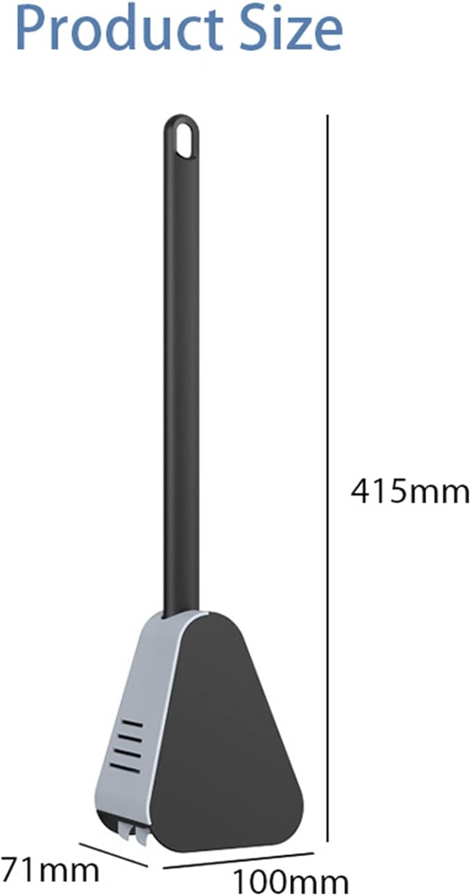 Golf Toilet Brush, Silicone Toilet Brush and Holder Set, Long Handled Toilet Brush, No Dead Corner (White)