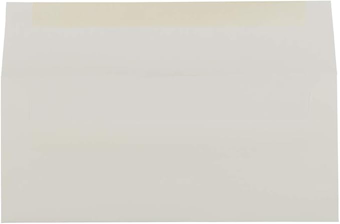 JAM PAPER #10 Business Strathmore Envelopes - 4 1/8 x 9 1/2 - Natural White Laid - 50/Pack