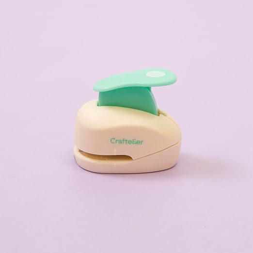 Craftelier - 3/8 Inch Circle Punch with Lever Press | Shape Hole Puncher for Paper Crafts | Round Hole Punch to Create Scrapbooks, DIY Cards & Journals | Mini Hole Punch for Paper & Cardstock.