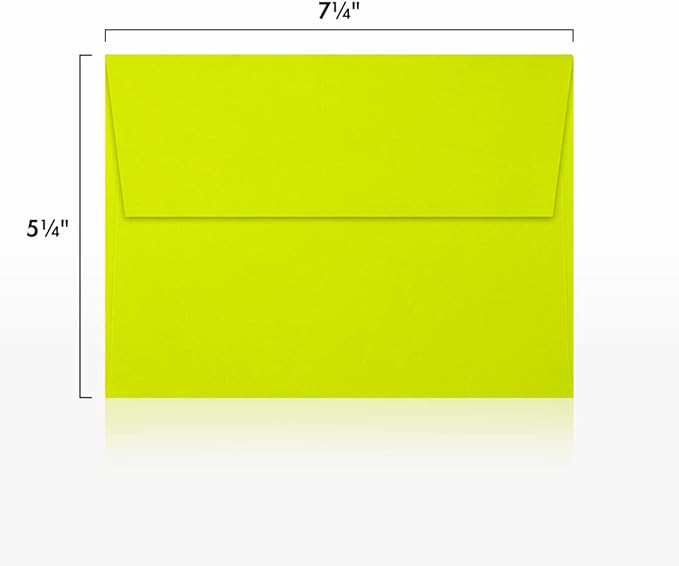 LUXPaper A7 Invitation Envelopes | Peel & Press | 5 1/4" x 7 1/4" | Wasabi Green | 80lb. Text | 1,000 Qty