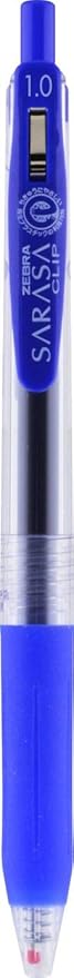 Zebra Pen Sarasa Clip Recycled Retractable Gel Pen, Bold Point, 1.0mm, Blue Ink, 75% Recycled, 12-Pack (48820)