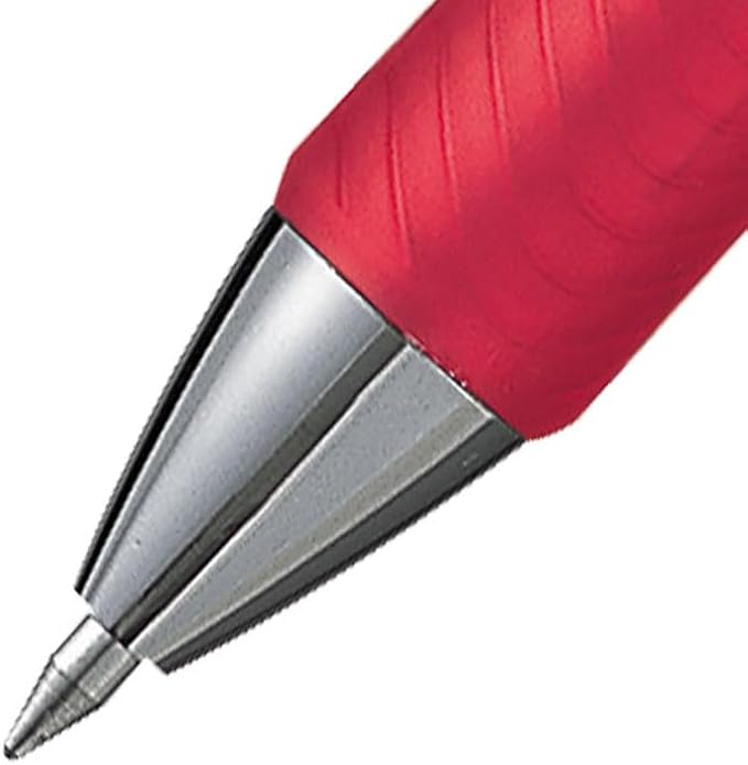 Pentel BL77-BO Energel XM Retractable Gel Pen with 0.7 mm Tip, 0.35 mm Line Width - Red, Pack of 12