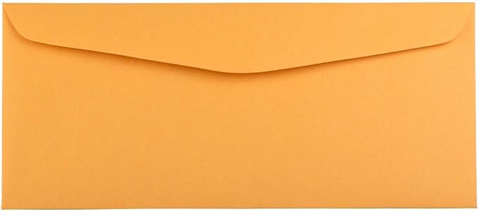 JAM PAPER #14 Envelopes - 5 x 11 1/2 - Brown Kraft Manila - 50/Pack