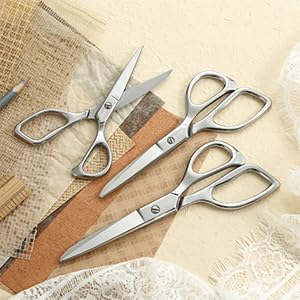 LIVINGO Small Fabric Sewing Scissors - 6" Professional Tailor Stainless Steel Ultra Sharp Metal Forged Shears, Crafting Scissors for Cloth Felt Canvas, Multipurpose for Dressmakers