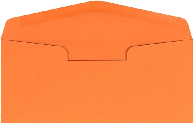 JAM PAPER #10 Business Colored Envelopes - 4 1/8 x 9 1/2 - Orange Recycled - Bulk 500/Box