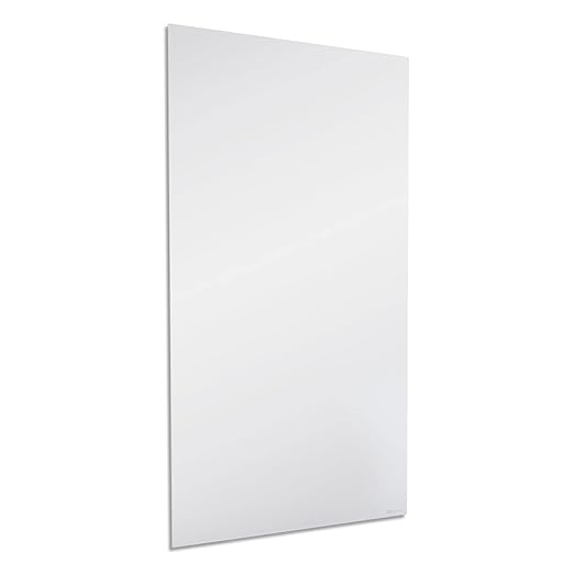 Quartet Glass Whiteboard, Magnetic Dry Erase Board, Wall Mounted Whiteboard for Office, School and Home, 42"W x 74"H, White (Q014274IMW)