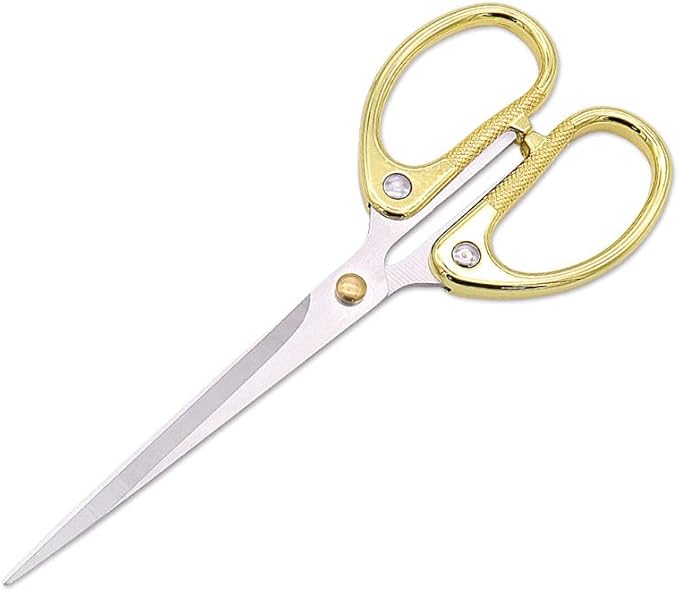 6.3-inch All Stainless Steel Office Scissors,Ultra Sharp Blade Shears,Sturdy Sharp Scissor for Office Home School Sewing Fabric Craft Supplies Multipurpose Scissors