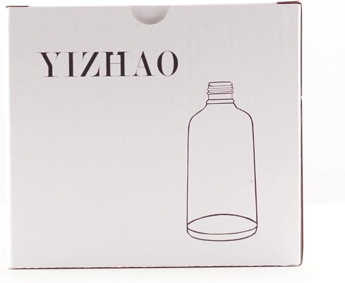 YIZHAO Amber Glass Spray Bottles 2oz, with Small Fine Mist Spray, Metal Cap, Refillable for Essential Oil,Travel,Cleaning,Perfume,Aromatherapy,Makeup – 6 Pcs