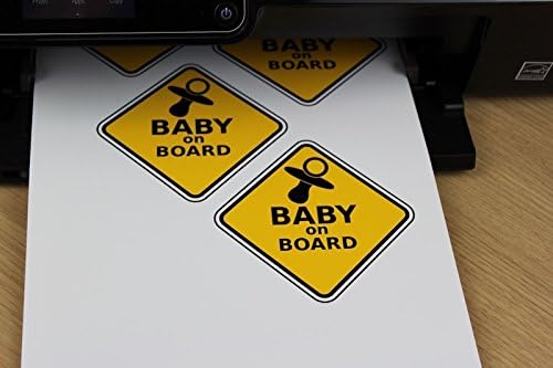 PPD Premium Printable Vinyl Sticker Paper for Inkjet Printer - 20 Sheets Glossy Sticker Paper 8.5 x 11 - Self-Adhesive, Waterproof, Tear Resistant, Instant Dry - PPD-36-20