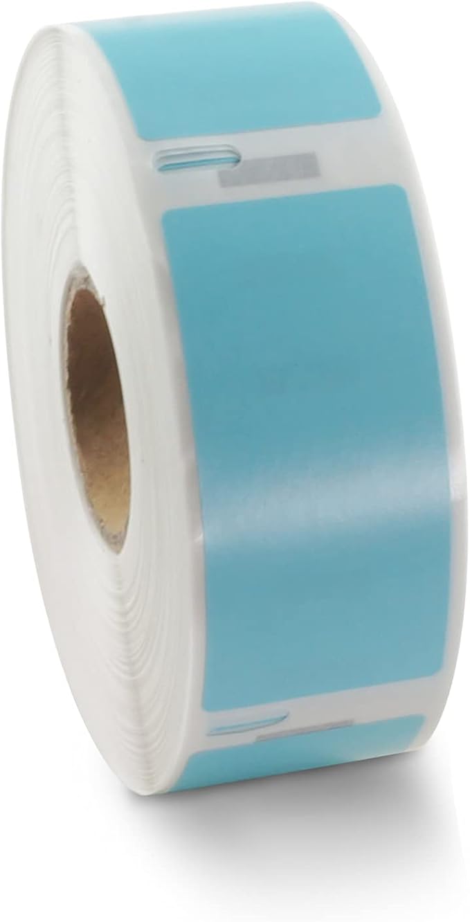 BETCKEY Colored Labels Compatible with Dymo 30336 (1" x 2-1/8") Return Address Labels, Compatible for Dymo LabelWriter Thermal 450, 4XL & Zebra Desktop Printers [2 Rolls, 1000 Labels, Light Blue]