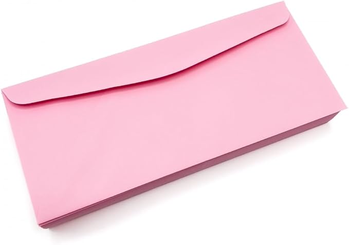 Limited Papers (TM) No. 10 Regular Standard Mailing Envelope - Pastel - Soft - 24 Pound (4.8 inch x 9.5 inch) - Announcement, Invoices, Checks, Letters, Contracts, Business Envelopes (Pink, 250)