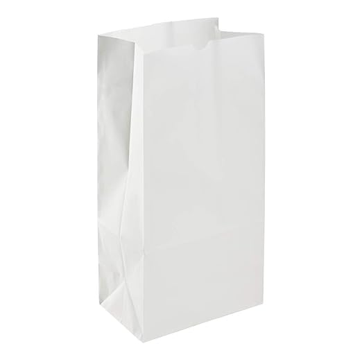 Karat 8lb Paper Lunch Bags - White, 1,000 Count - Versatile Paper Bags for Small Business, Snacks, Popcorns or Party Favor - Sturdy, Self-Standing, Reusable