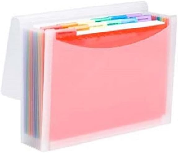 Smead Desktop Poly Expanding File Folder Organizer, Accordion File, Paper Document Storage, 12 Pockets, Flap and Cord Closure, Letter Size (70723)