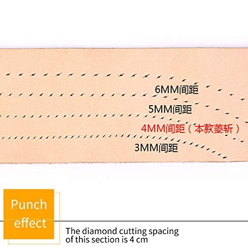 4pcs Alloy Stainless Steel Leather Craft Diamond Chisel Hole Punch Set for DIY Leather Crafting Precision 4mm & 1/2/4/6 Prong