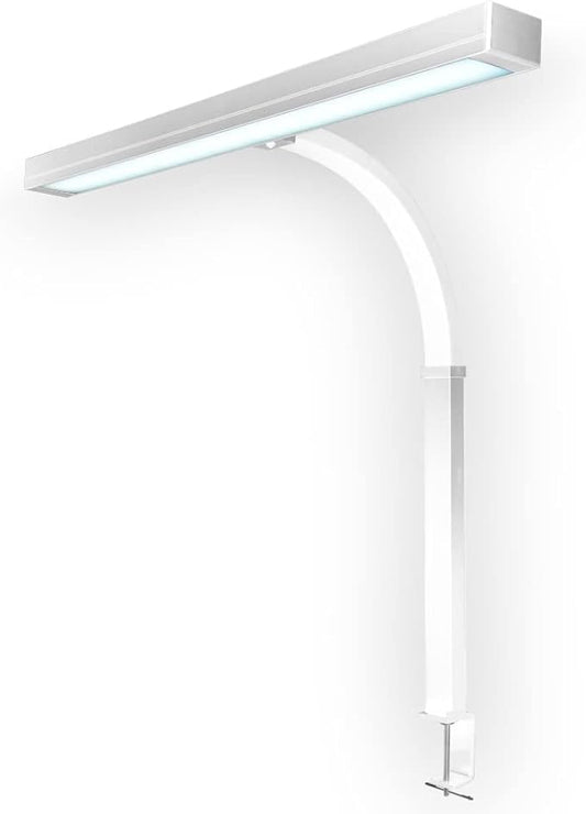 Neatfi (New Model) Flex Desk Lamp with Clamp, Dimmable, 3,000 Lumens 30W LED Monitor Light, 3000K-6500K Correlated Color Temperature, 5 Brightness Levels & 5 Light Modes (31.5 Inches, White)