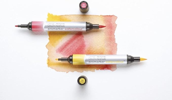 Winsor & Newton ProMarker Watercolor Marker Set, 6 Count, Basic Tones